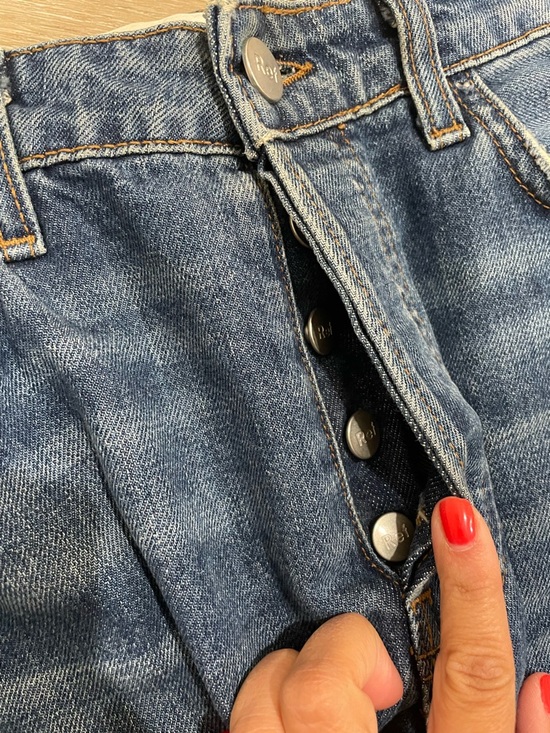 Reformation Straight-Leg Mid-Rise Jeans Celtic Wash Distressed Size 27 - Picture 11 of 11